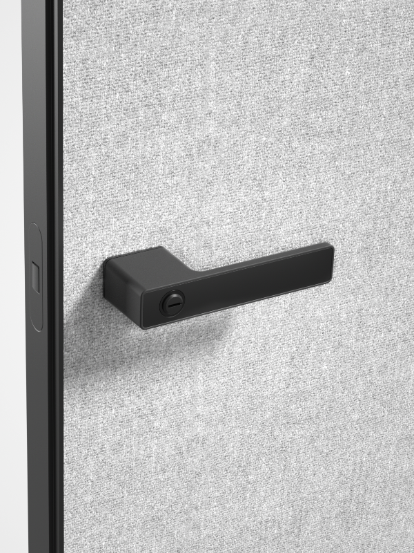 matt black wooden door handle