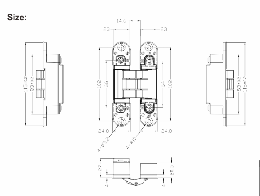 Minimalist hinge design