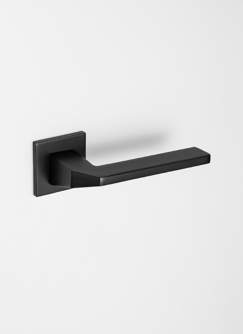 black shower door handle