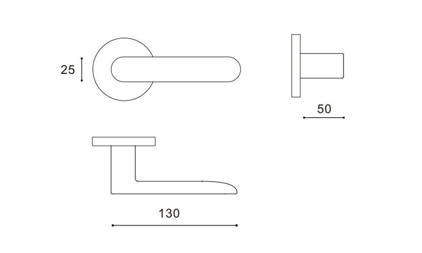 front door handles and lock  set