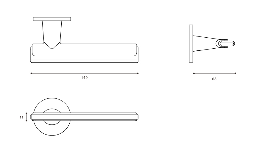 Zinc alloy modern door lock