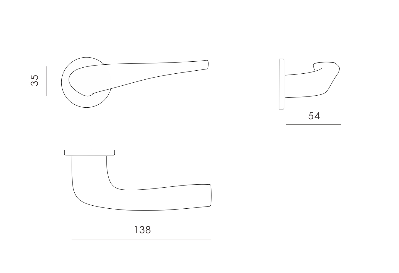 manija de la puerta de la palanca del baño