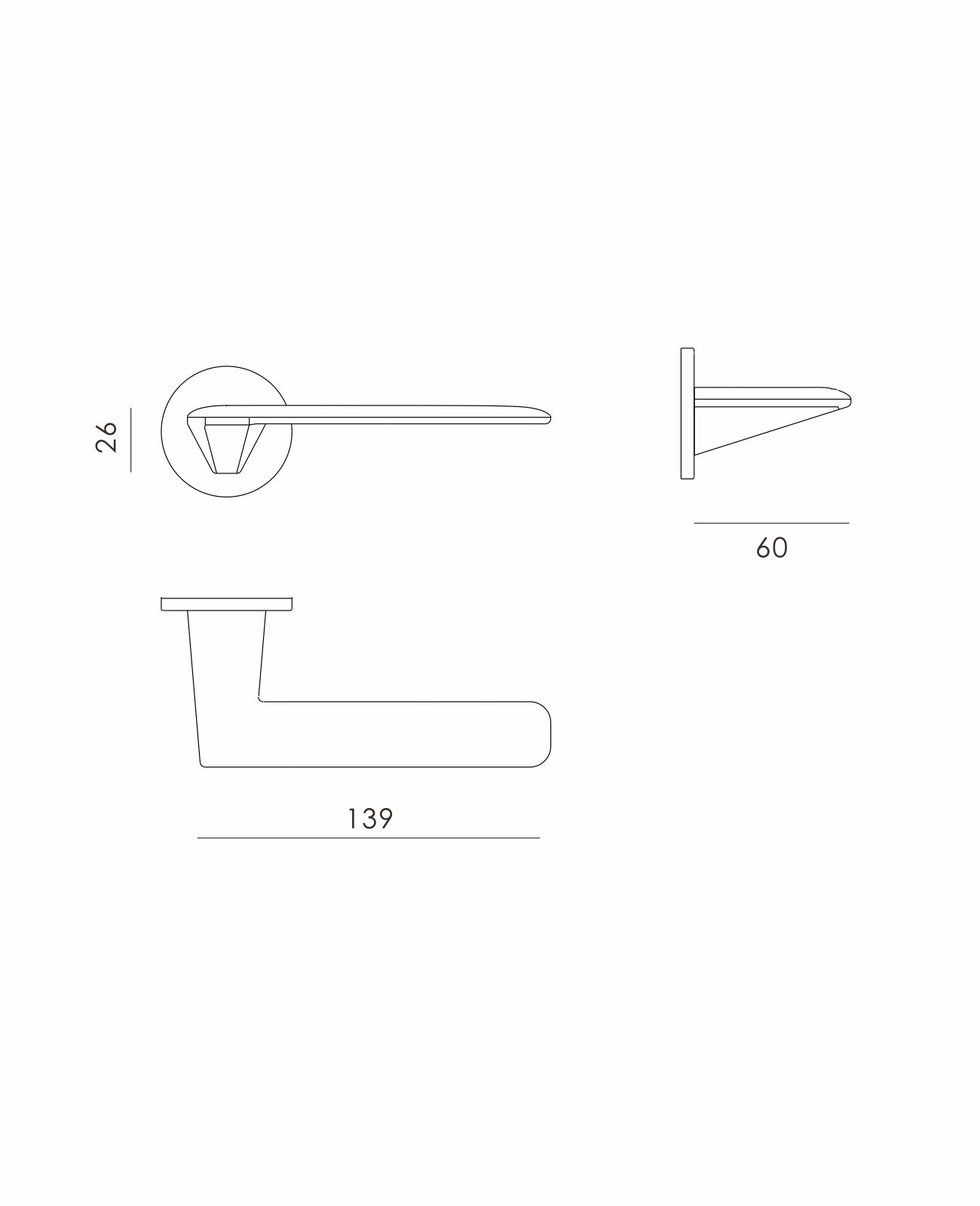 Indoor door handle design