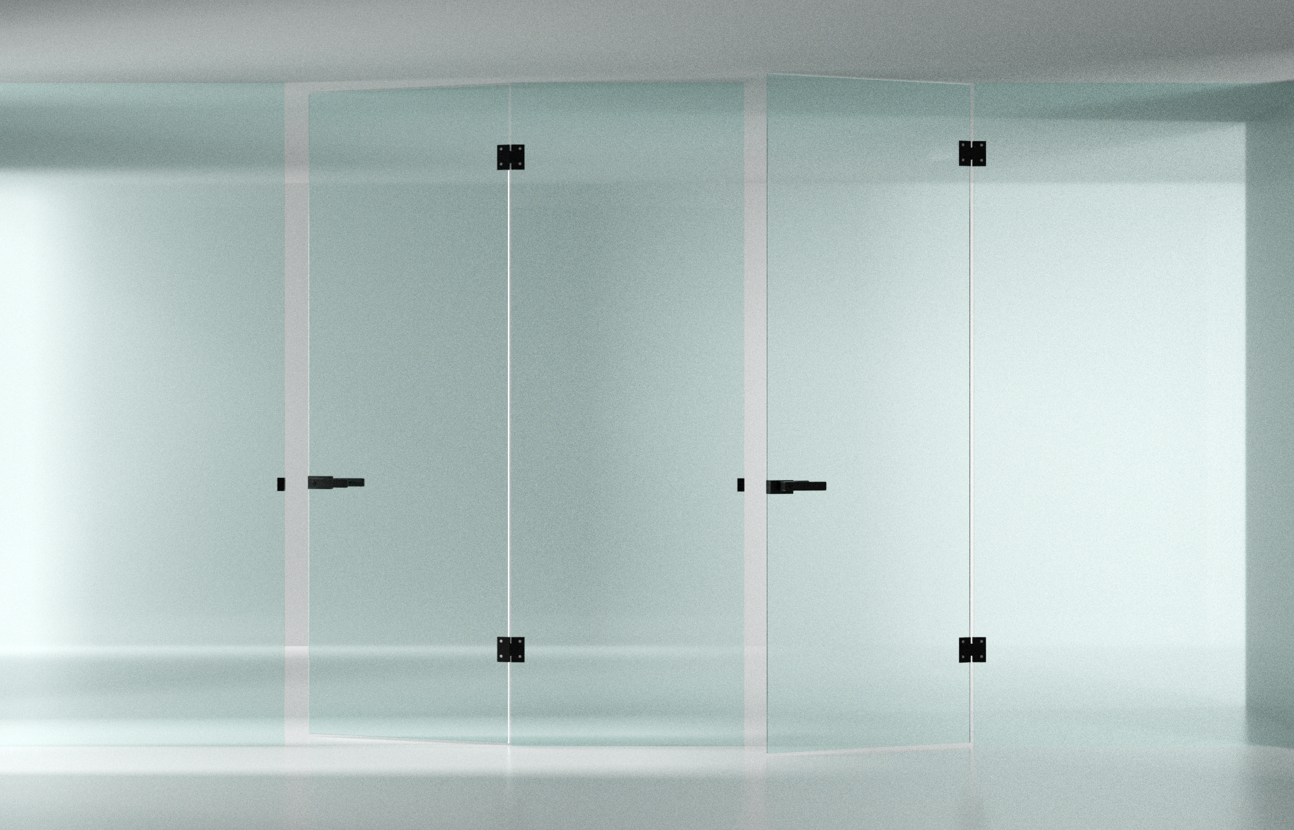 Glass doorwithoutslim aluminum frame