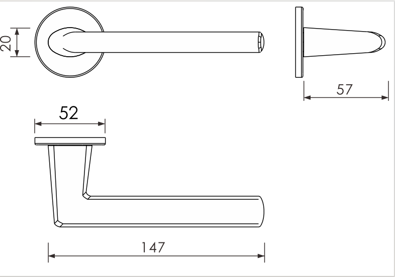 Door handle line design