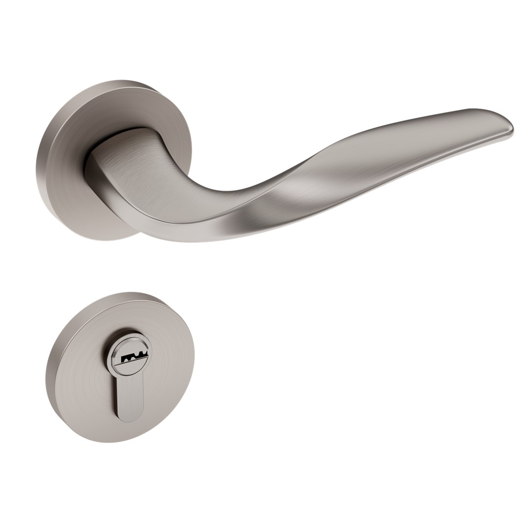 matt satin nickel door handle