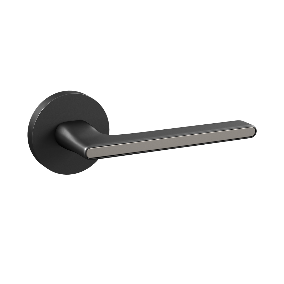 minimalist matt black doorlock