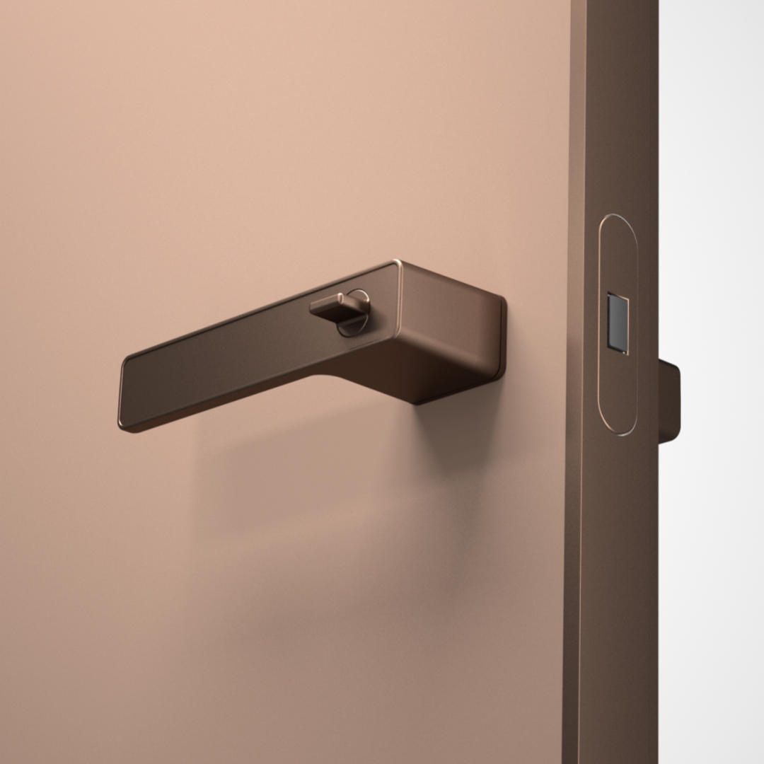 Satin champagne door lock