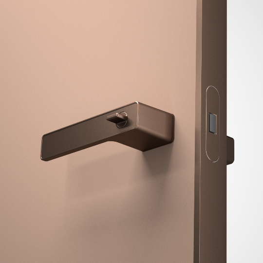 Satin champagne door lock