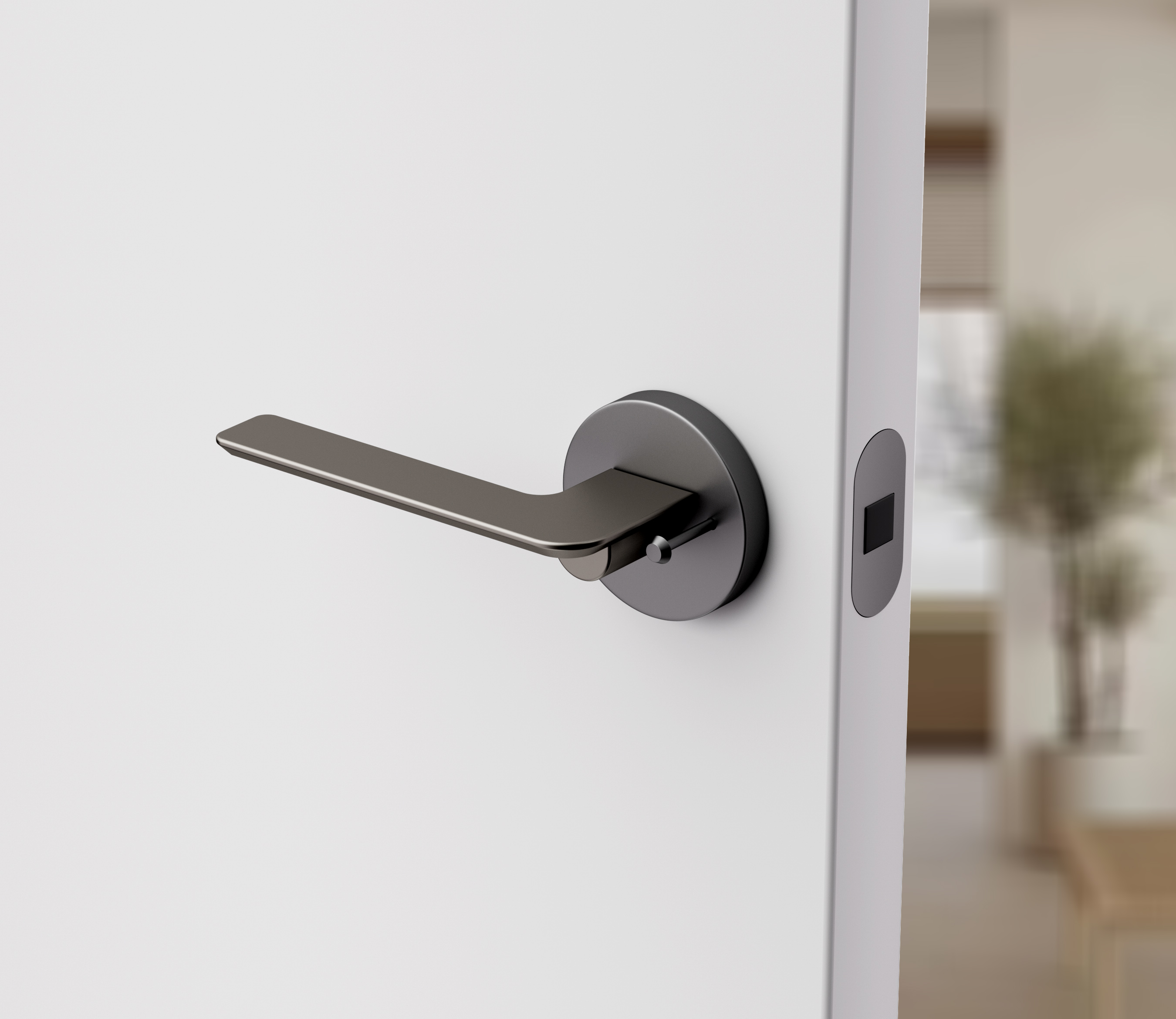 Modern interior door handles