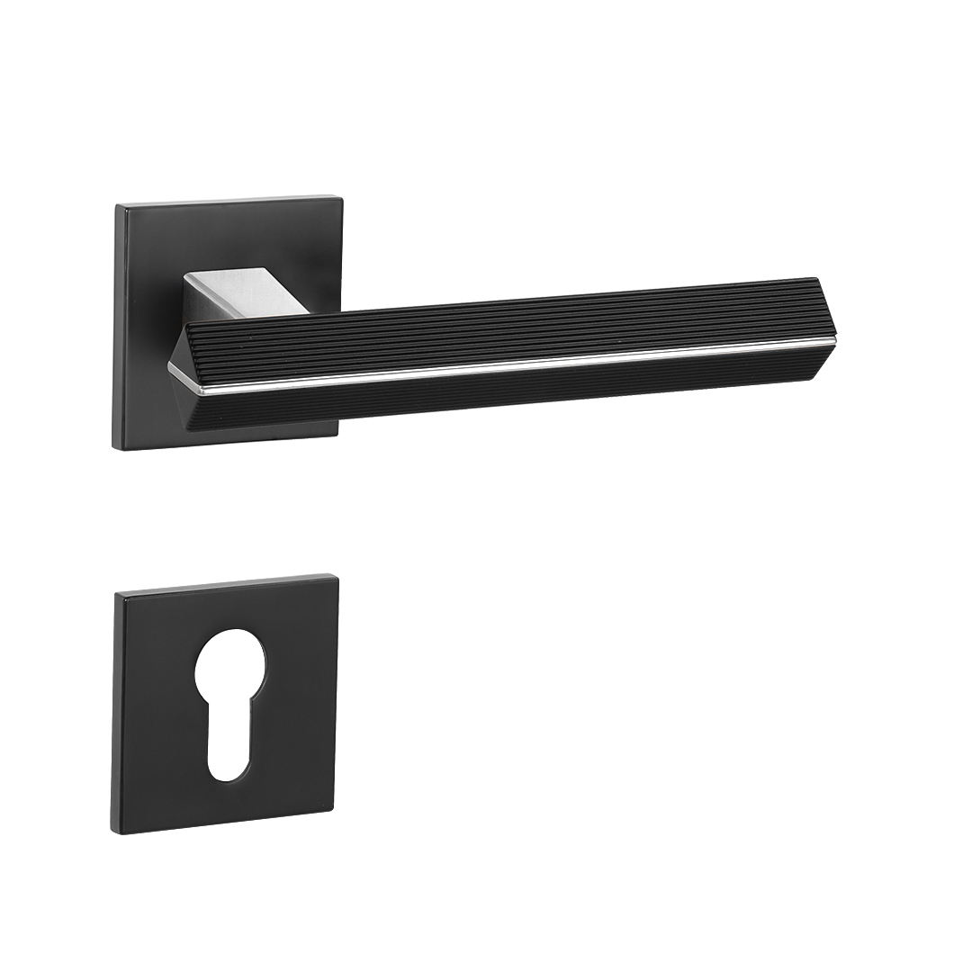 Matt satin nickel door handles