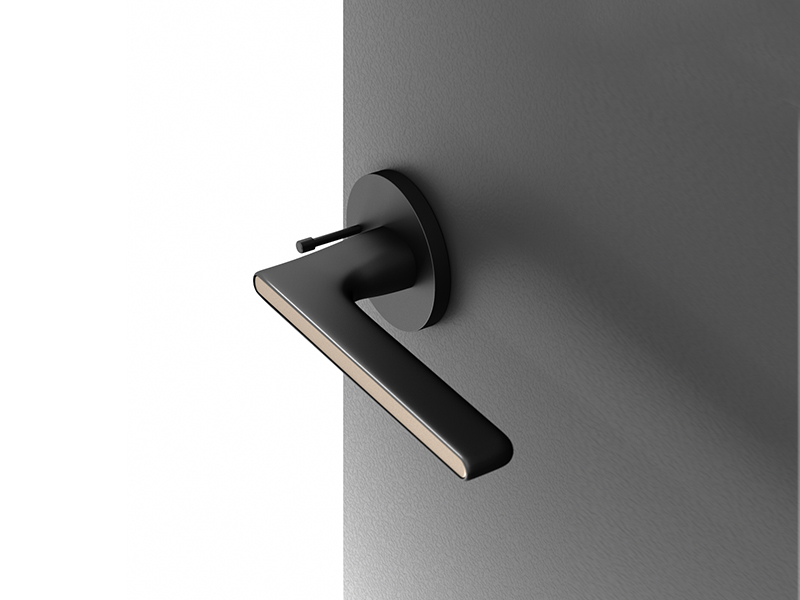 The most popular minimalist matt black door lock