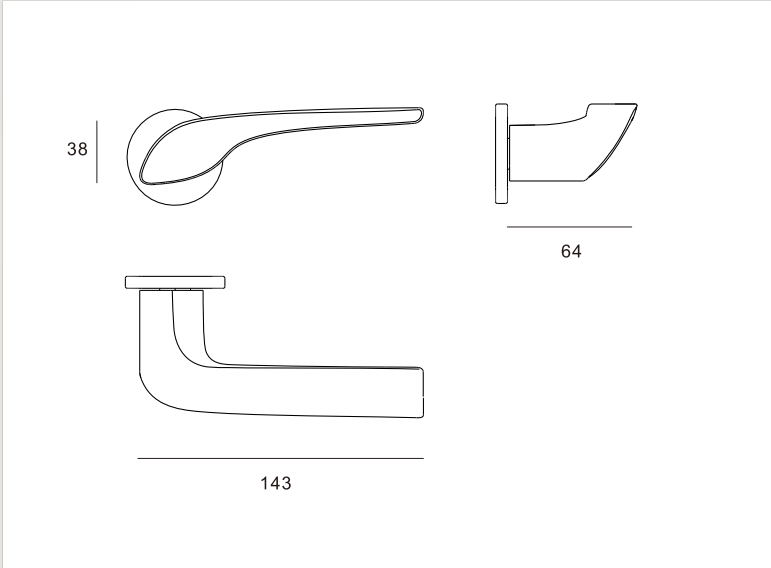 Modern light luxury door handle design