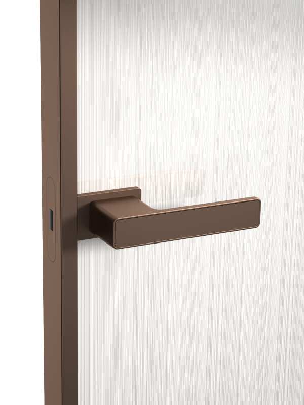 Satin champagne door lock