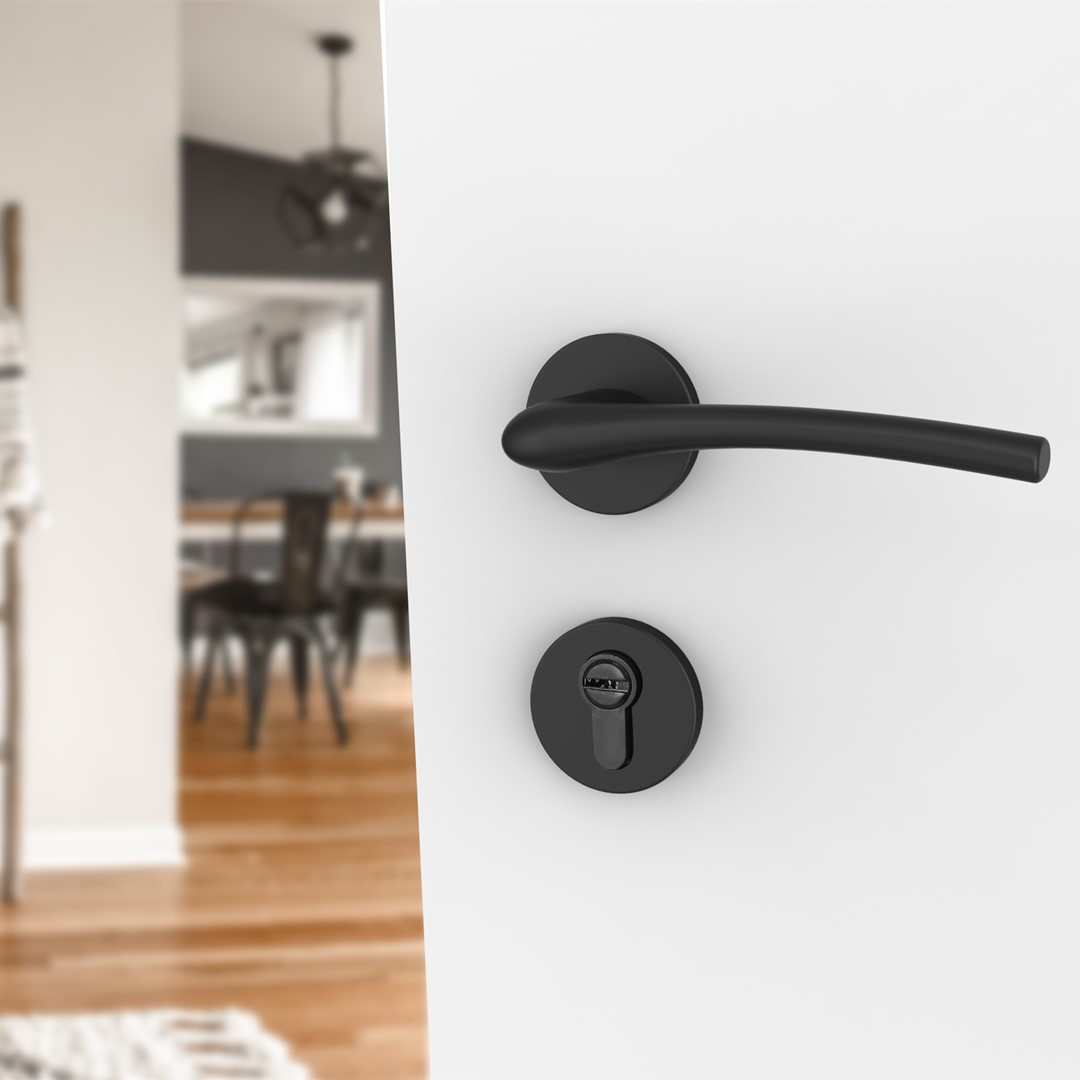 Interior wooden door handle