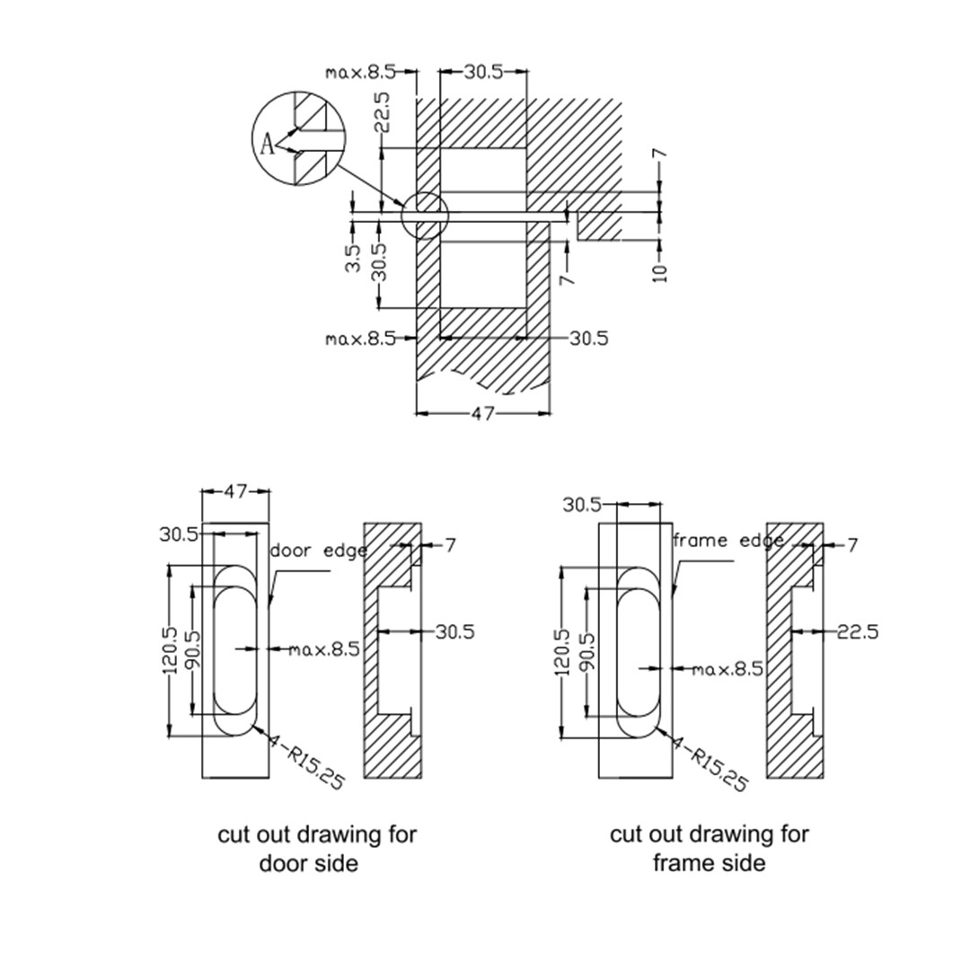 Concealed door hinges