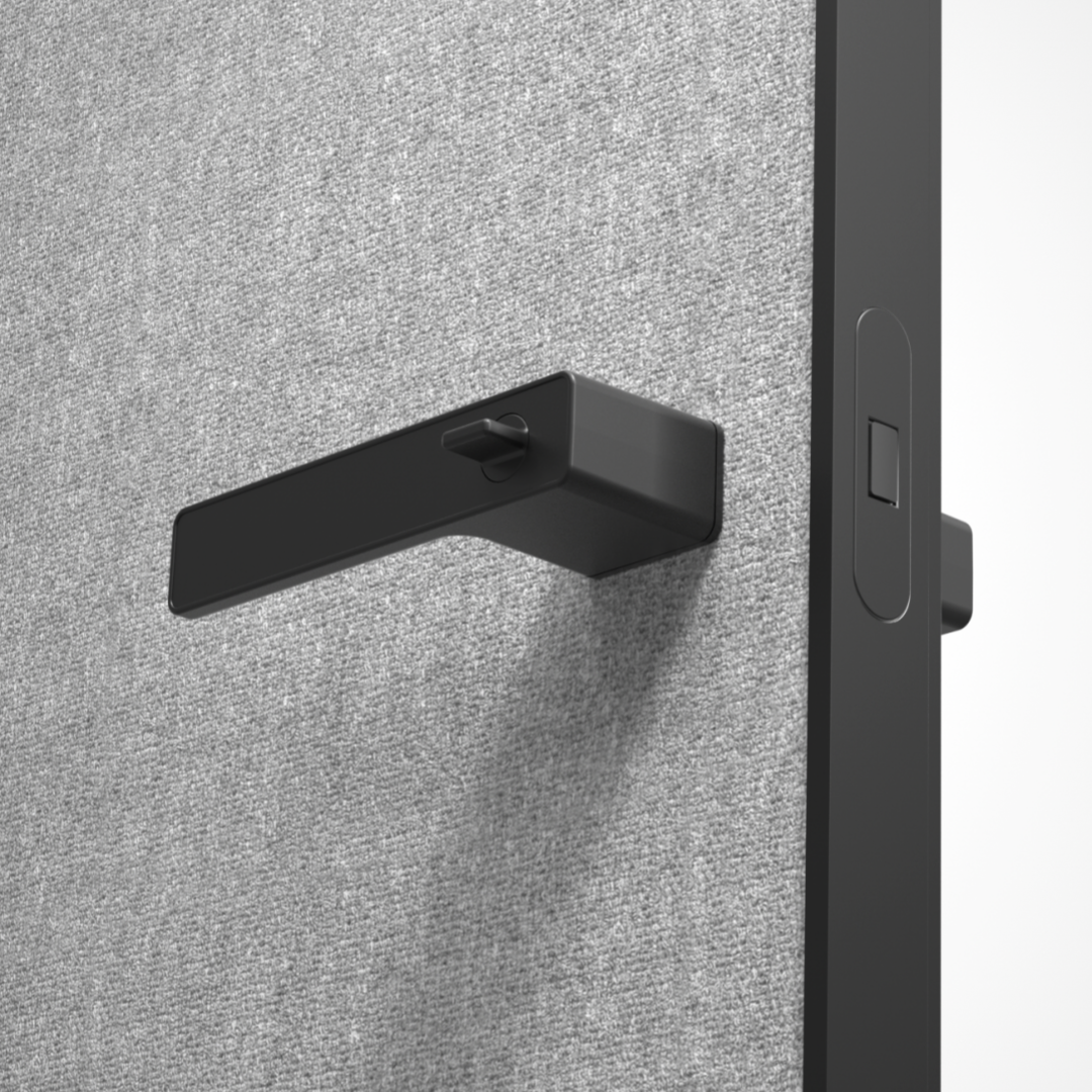 matt black wooden door handle