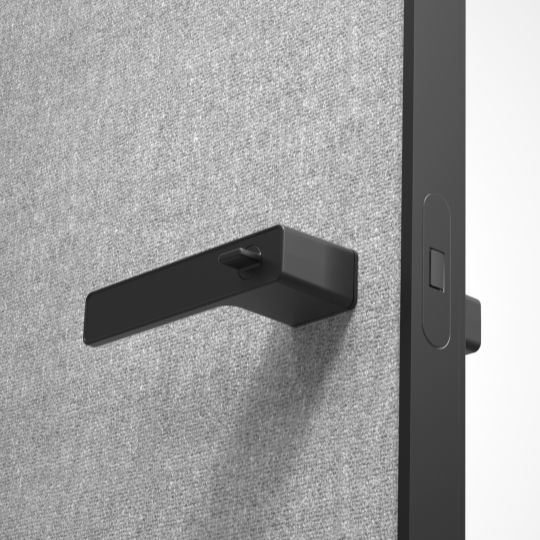 matt black wooden door handle