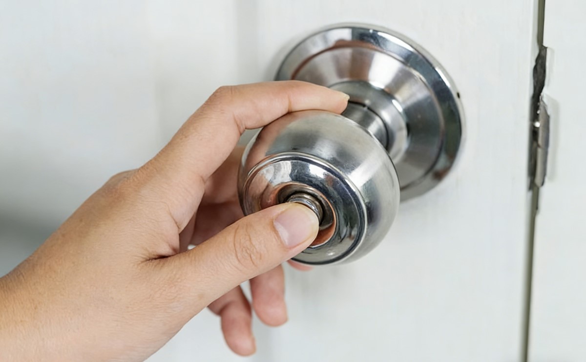 Traditional knob door lock