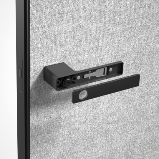 matt black wooden door handle