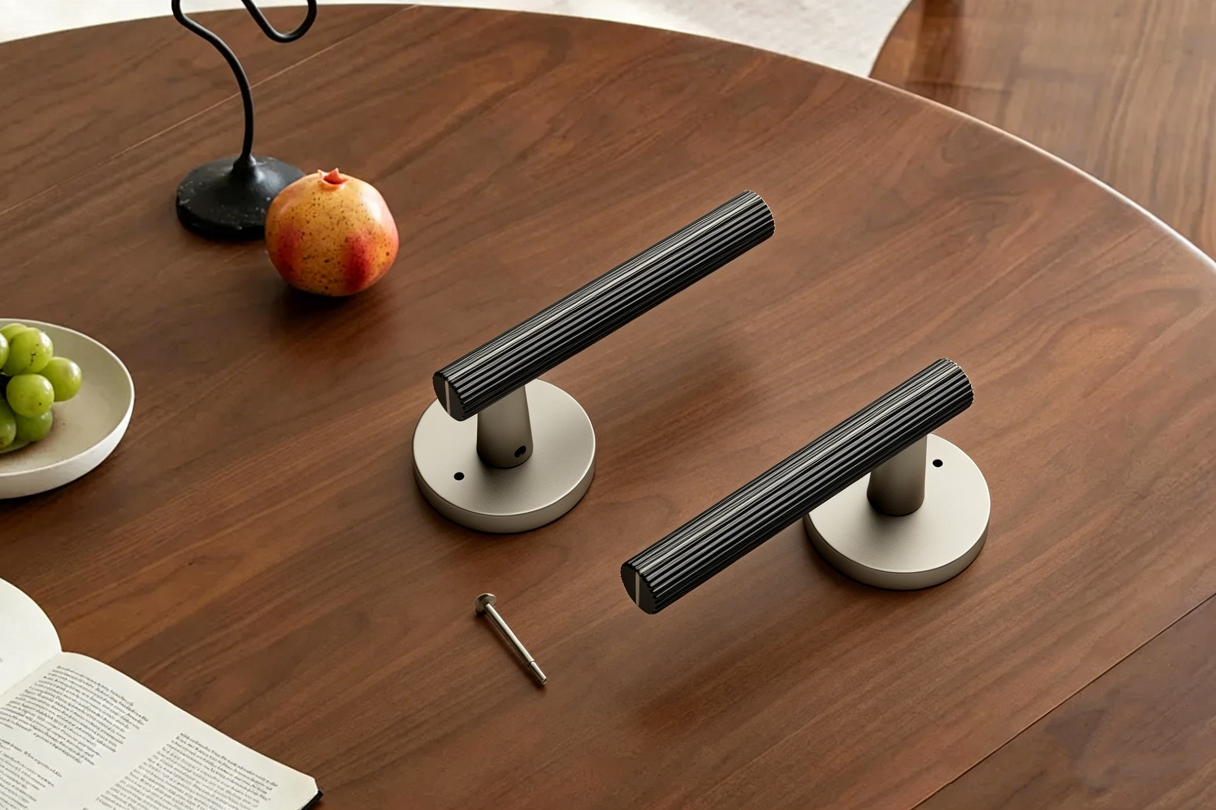 Luxury wooden door handles