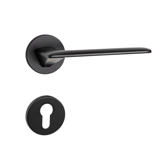 Matt black door handles