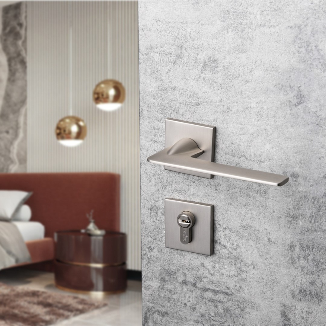 matt satin nickel door handle