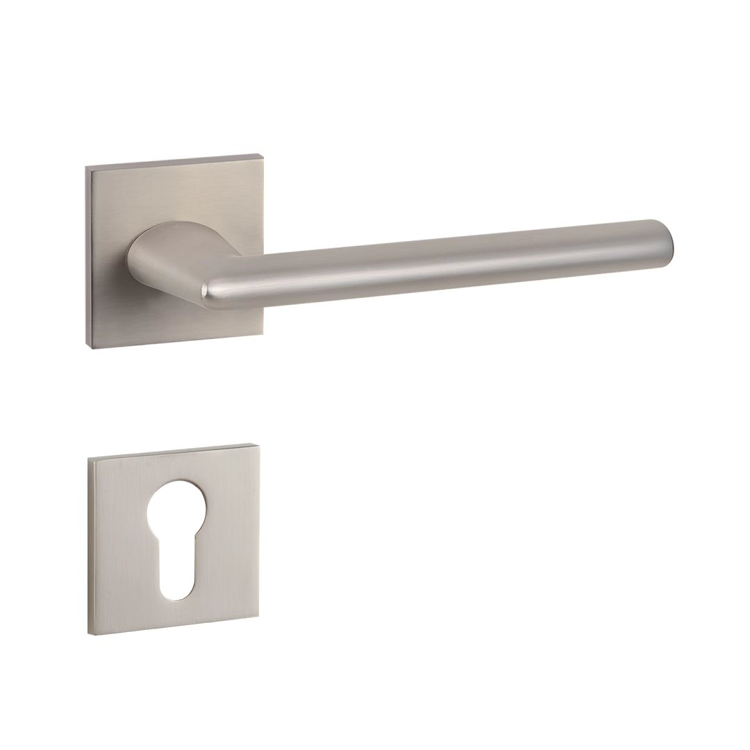 matt satin nickel door handle in China