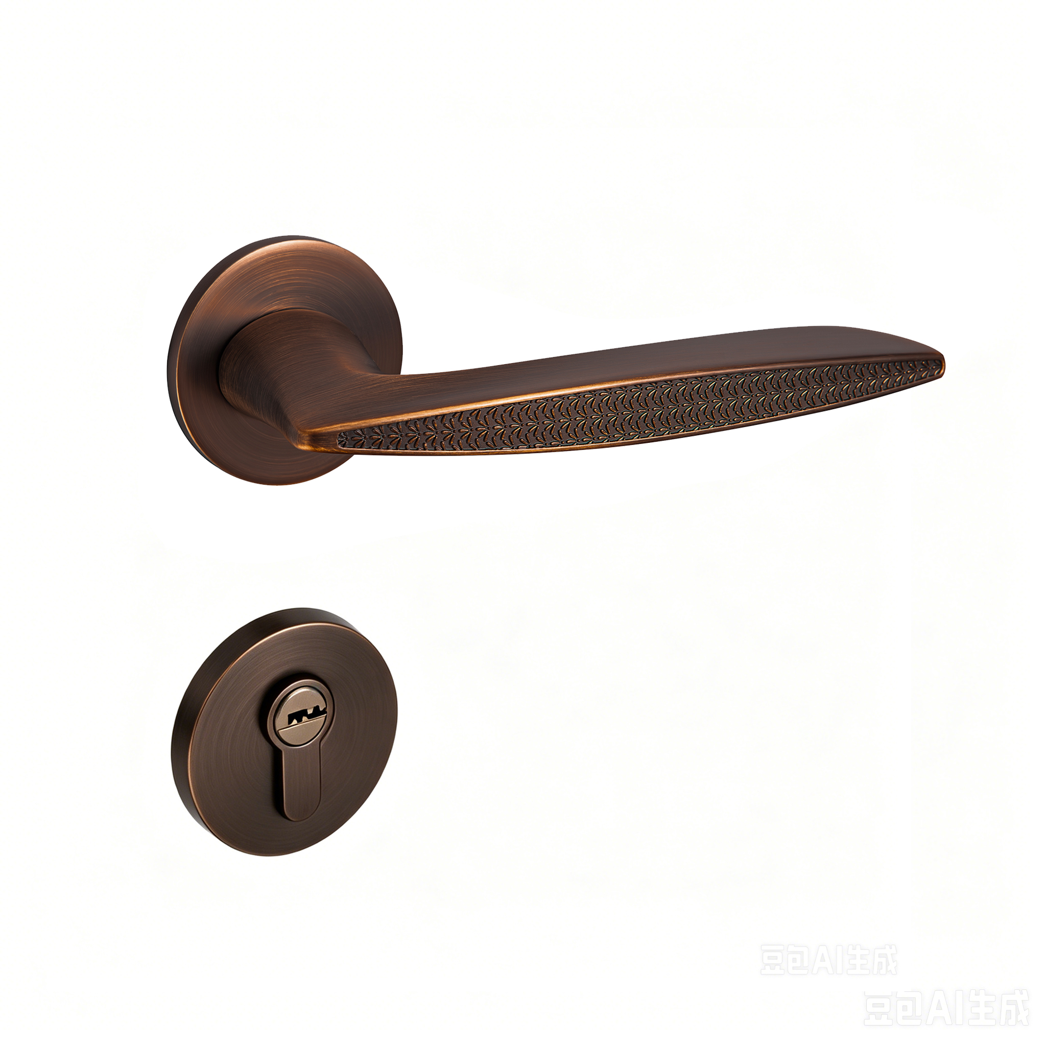 Coffee-bronze door handle