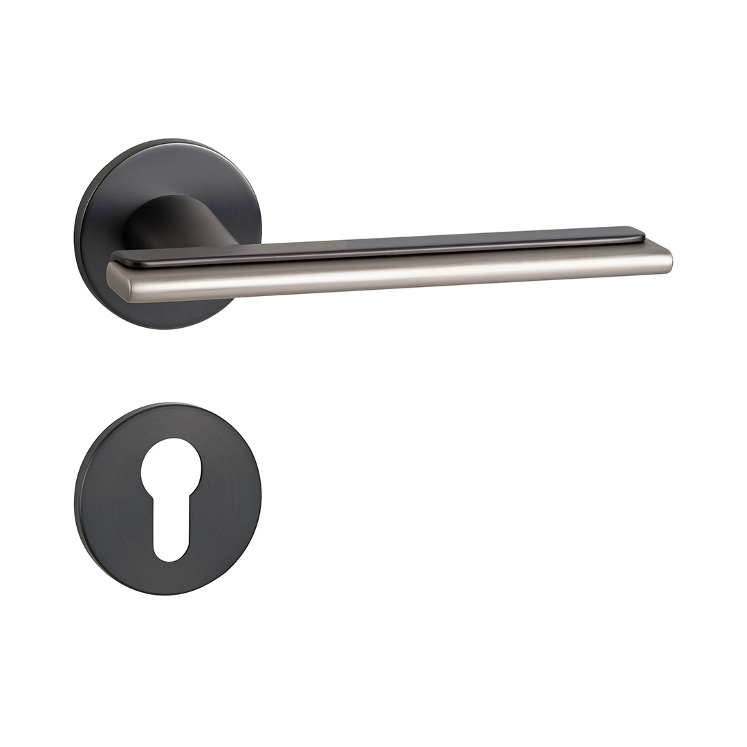 Satin black nickel door handles