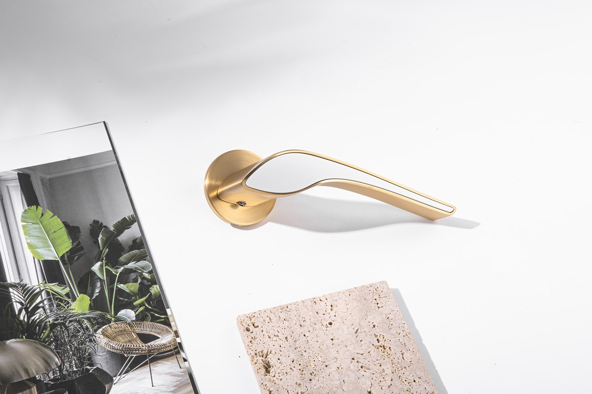 light luxury matt gold door handle