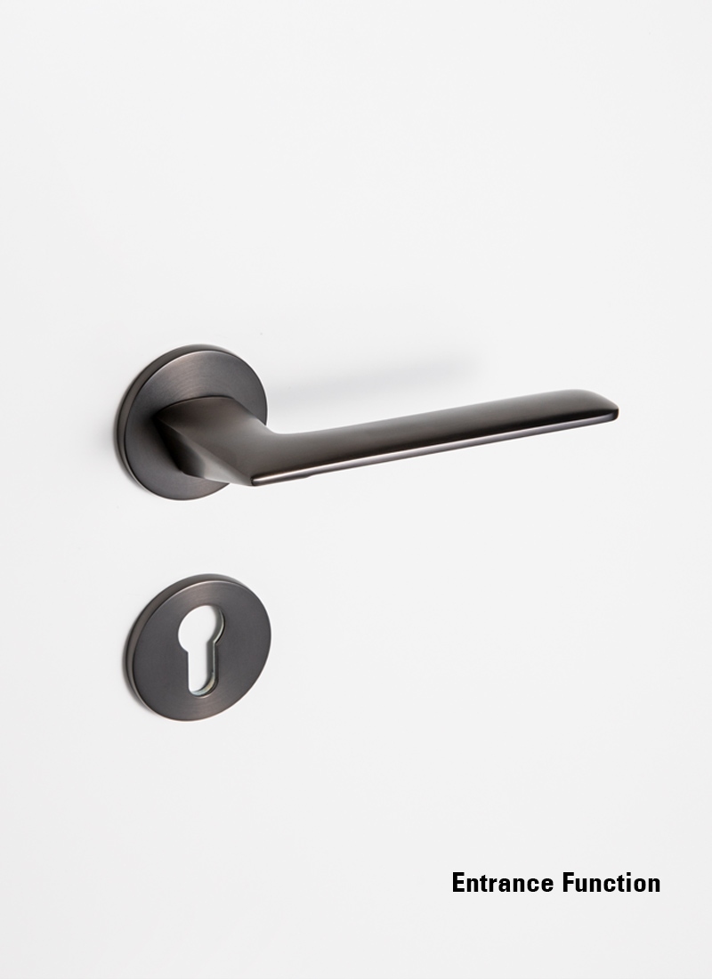 black shower door handle