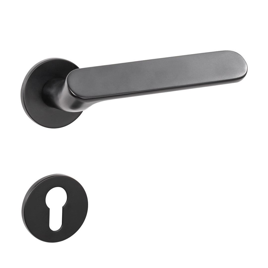 matt black door handle
