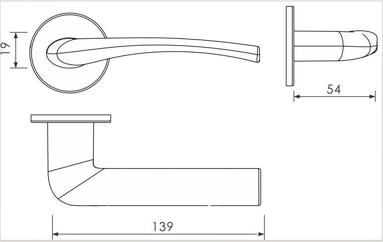 Modern minimalist door handle design