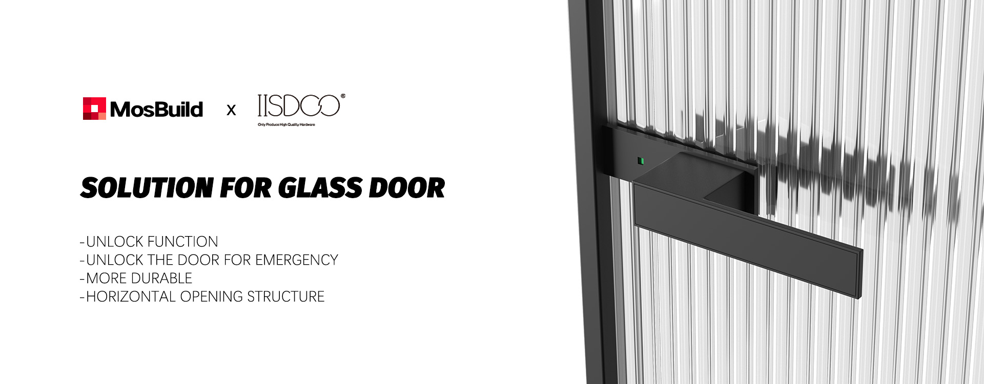 glass door lock slim frame