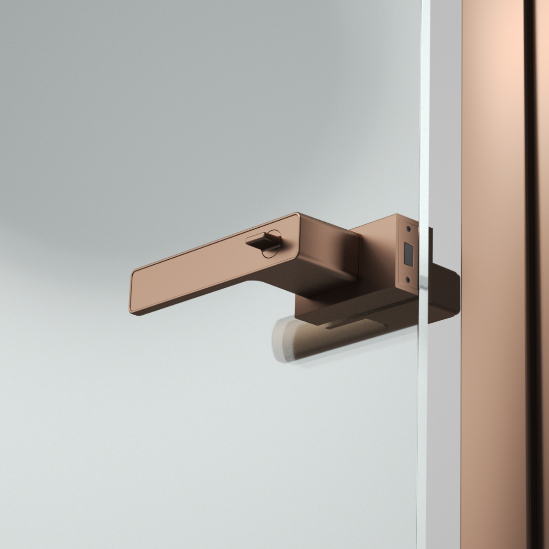 Satin champagne door lock