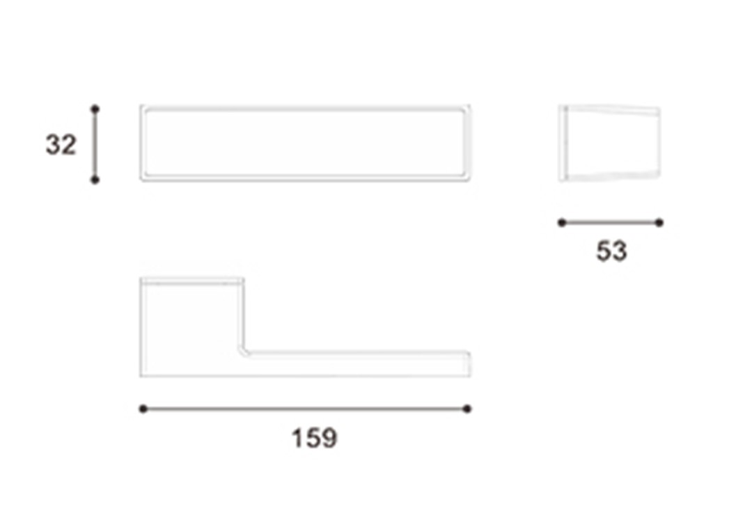 door handle Dimensional Drawing