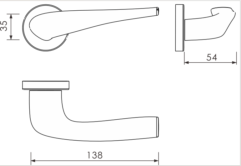 Minimalist design of door handle