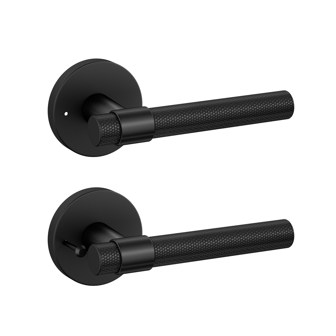matt black door handle