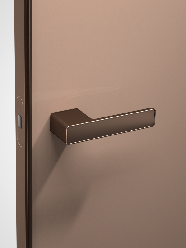 Satin champagne door lock