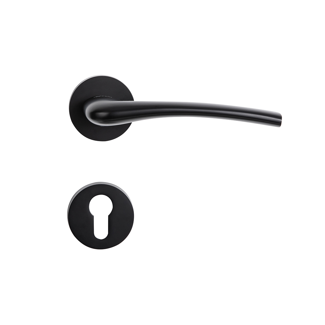 matt black door handle