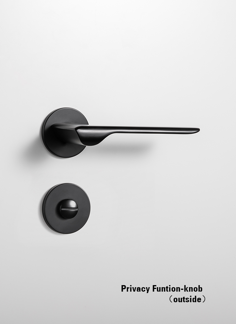black round door handles