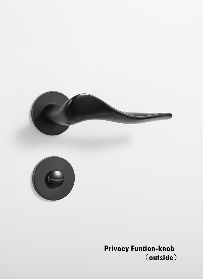 black privacy door handles