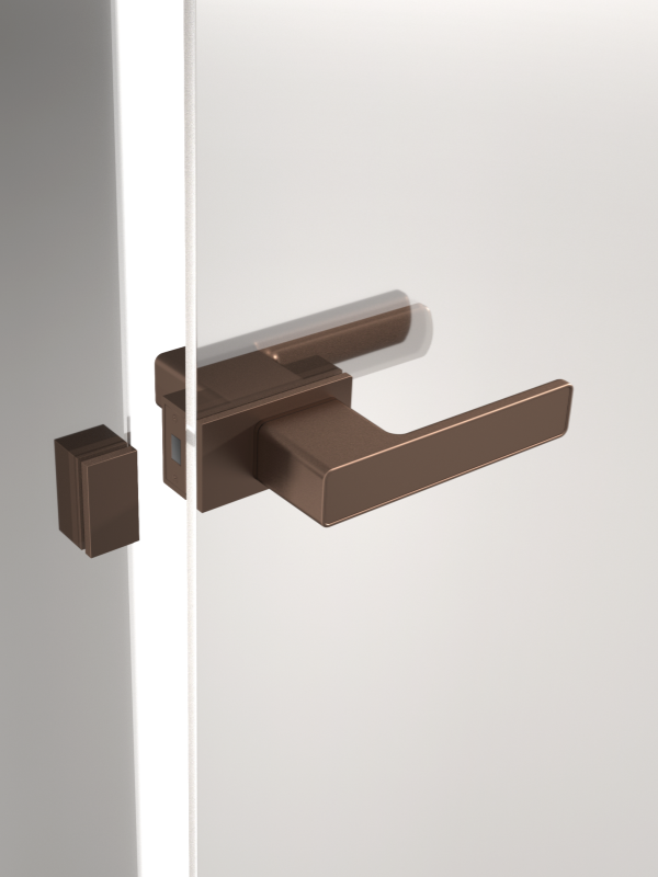 Modern satin champagne glass door handle