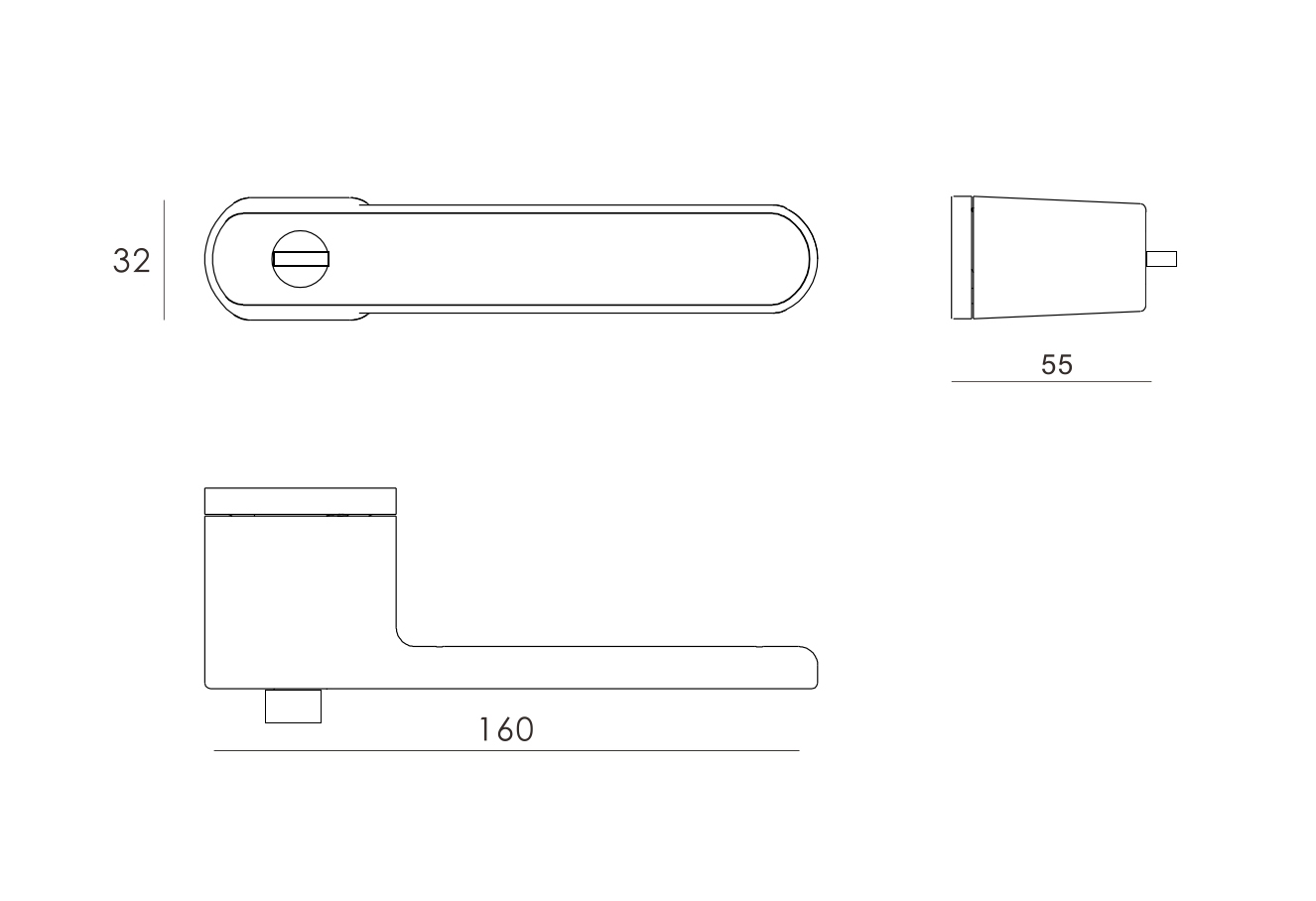 black privacy door handles