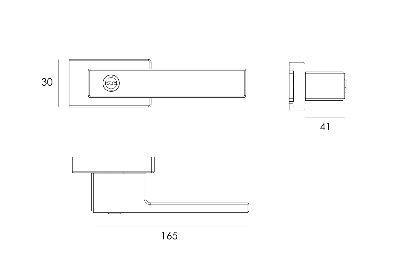 manija de puerta de vidrio de aluminio